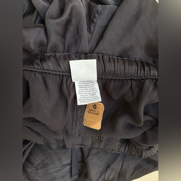 PINK Victorias Secret Parachute Pants Cargo Pockets Black Streetwear Y2K Rap - M - Picture 6 of 6